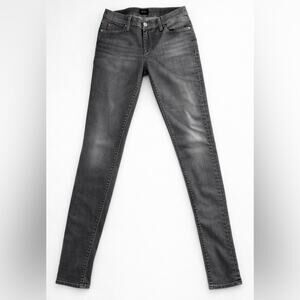 Hudson Krista Super Skinny Low Rise Jeans 26 Gray Stretch Y2K Denim